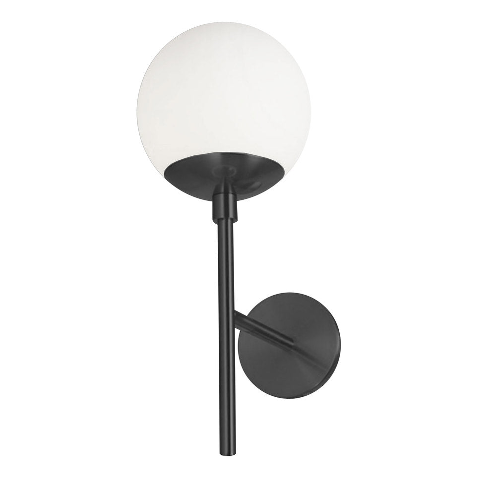 1LT Wall Sconce, MB w/ WH Opal Glass