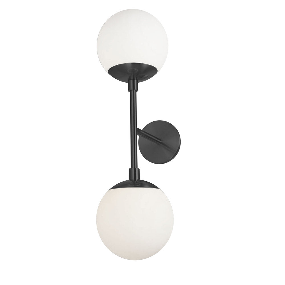 2LT Wall Sconce, MB w/ WH Opal Glass