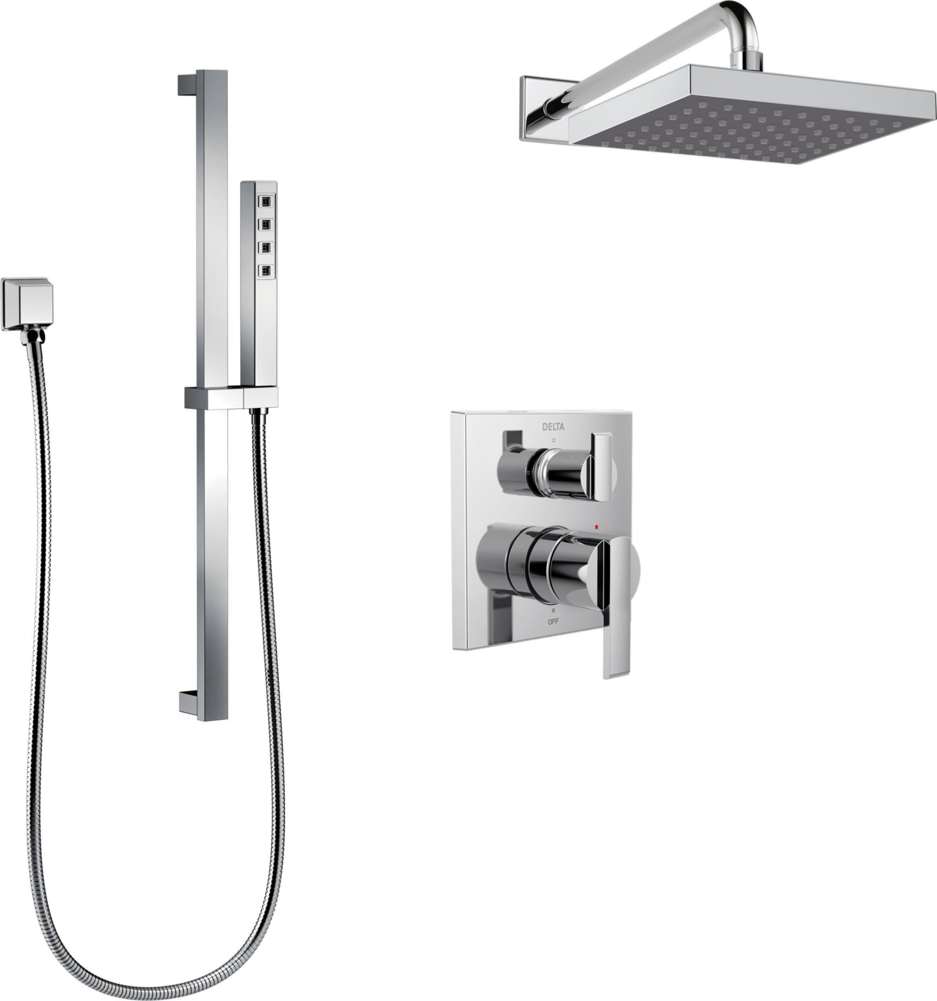 TRIM ONLY SQUARE PRESSURE BALANCE SHOWER KIT