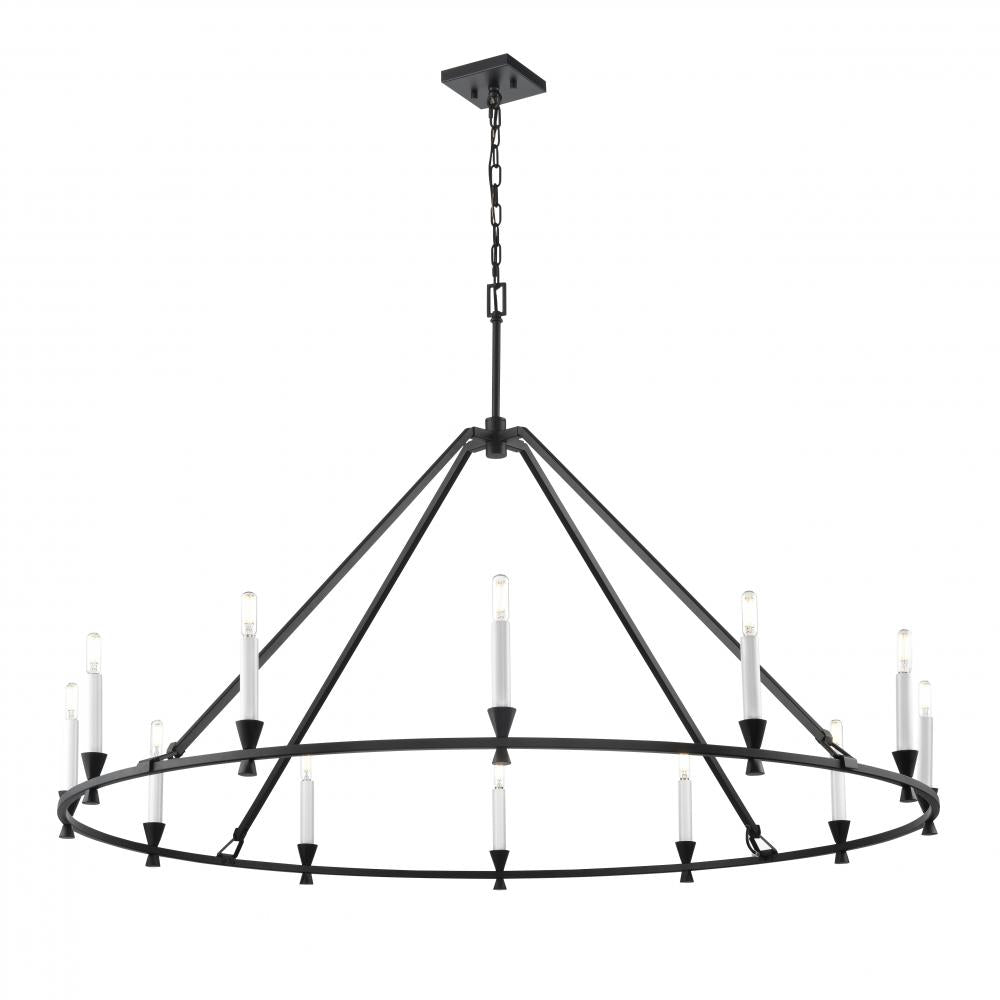 Carisbrooke 50" Chandelier, Black