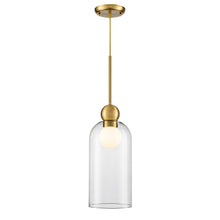 Load image into Gallery viewer, Hariette 17" Clear Pendant, Brass

