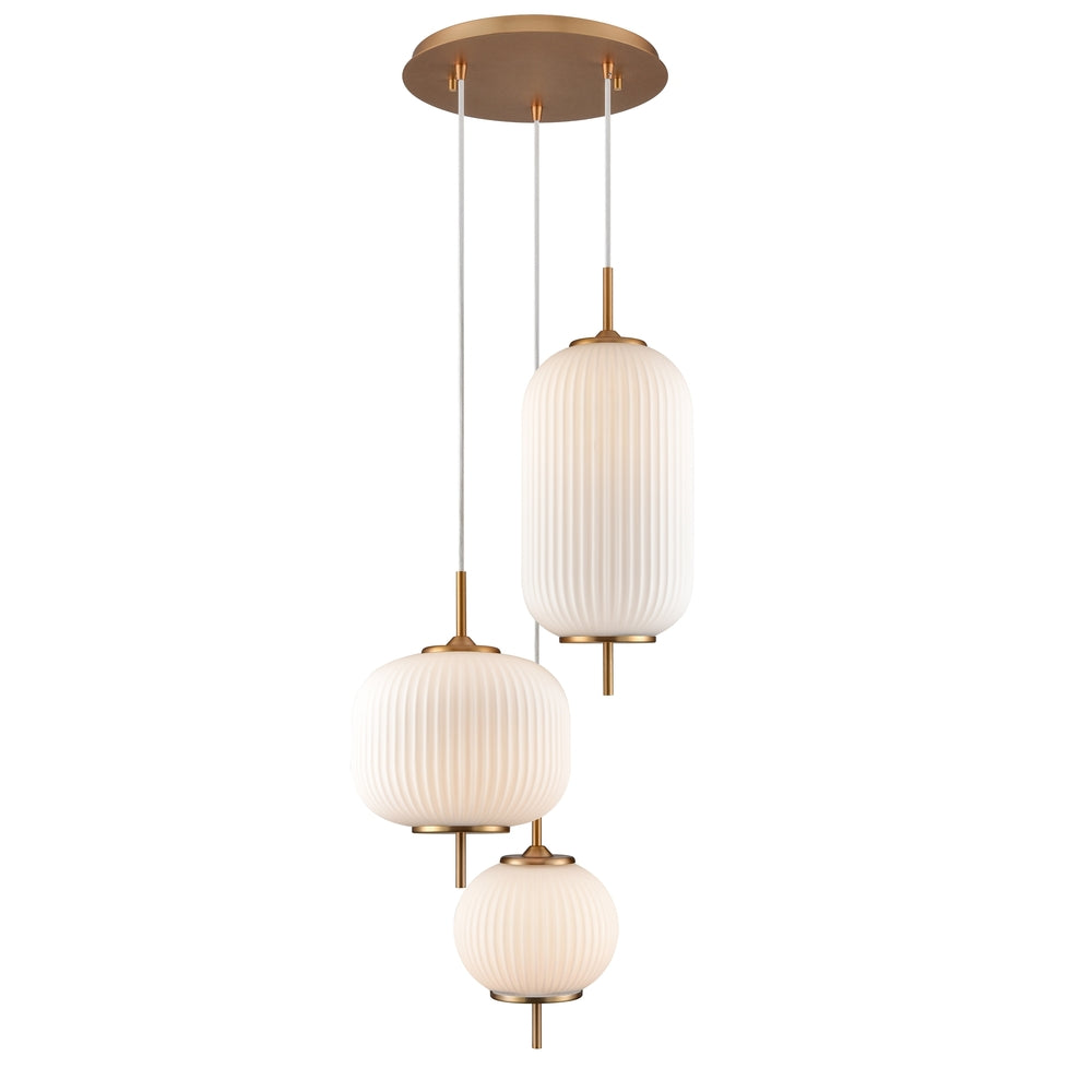 Mount Pearl 14.75 Inch 3 Light Pendant