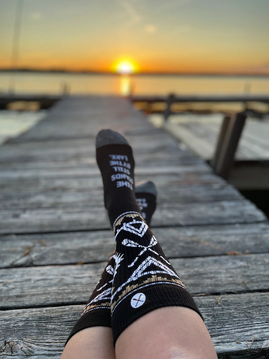 Cabin Socks - Time stands still by the lake