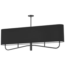 Load image into Gallery viewer, 4LT Incan Horizontal Chandelier, MB w/ BK Shade

