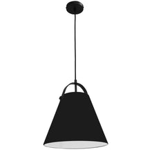 Load image into Gallery viewer, 1LT Emperor Pendant Matte Black w/ Black Shade
