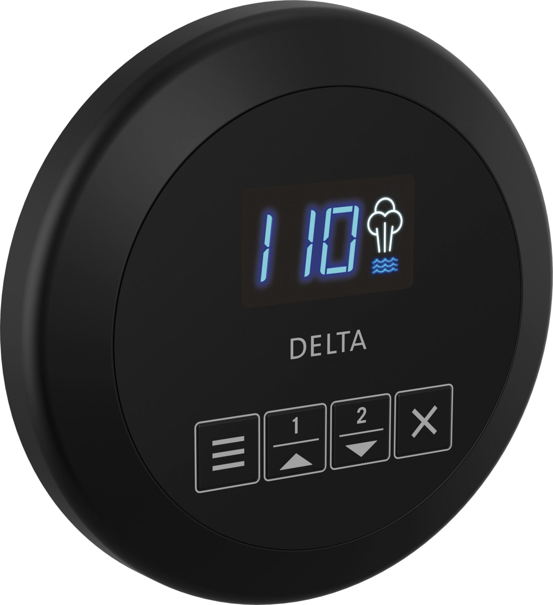 ROUND STEAM CONTROL MATTE BLACK