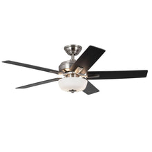 Load image into Gallery viewer, Erikson 52-in Brushed Nickel FAN + LED KIT with Bulb Ceiling Fan
