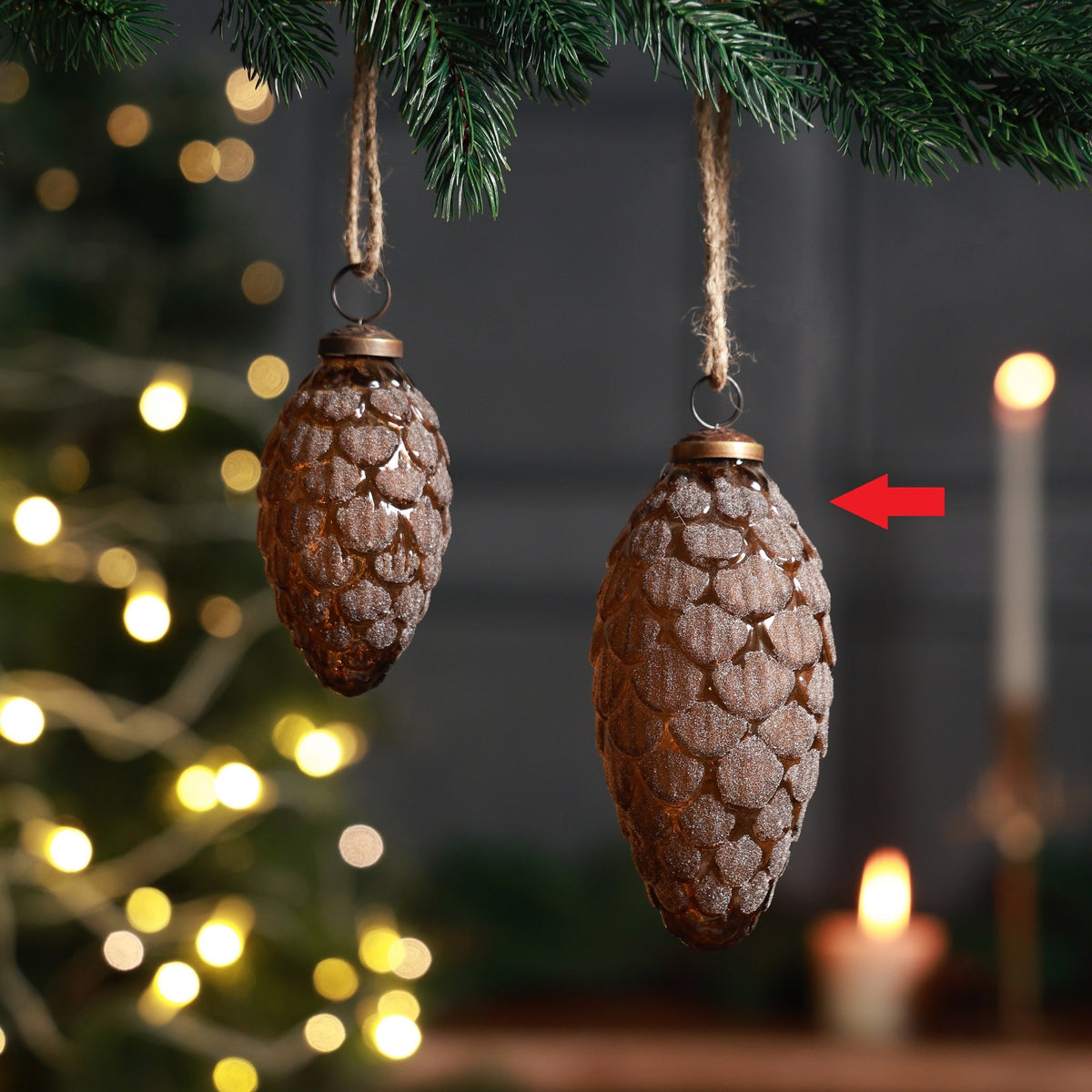 Juno pine ornament brown