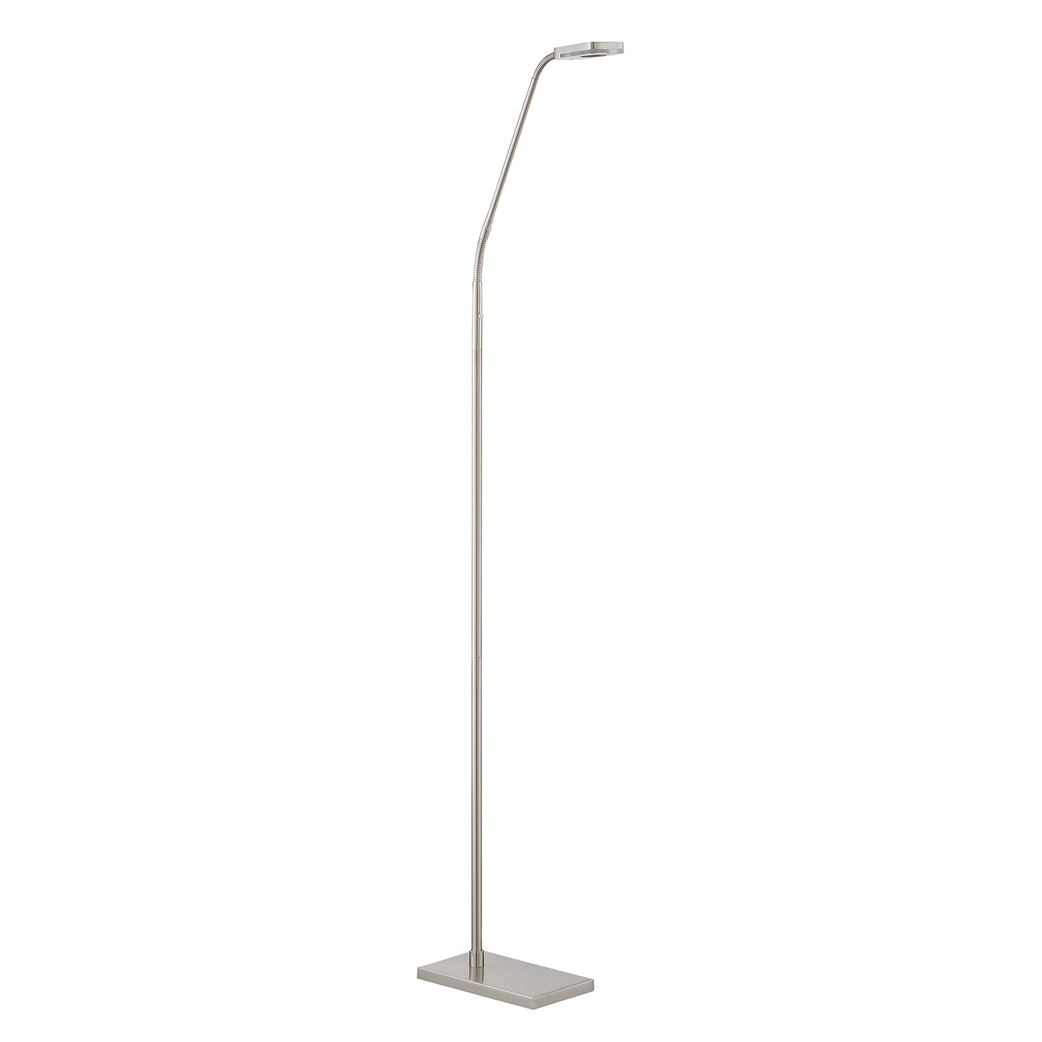 TAVV Black Floor Lamp - Satin Nickel