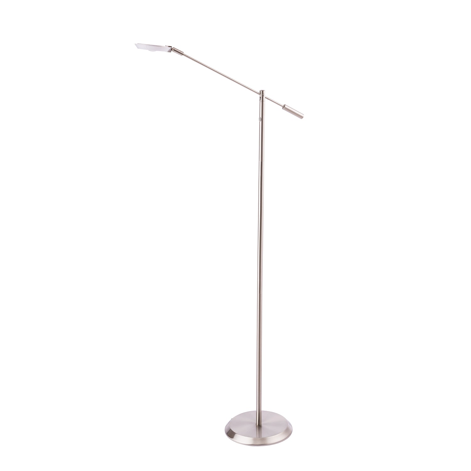 IGGY Black Floor Lamp - Satin Nickel