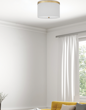 Load image into Gallery viewer, 2LT Flush Mount, AGB w/ WH Shade
