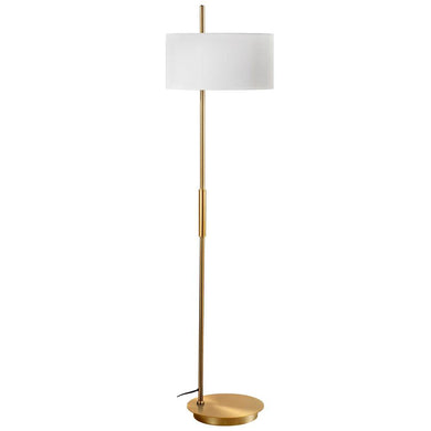 1LT Incandescent Floor Lamp, AGB w/ WH Shade
