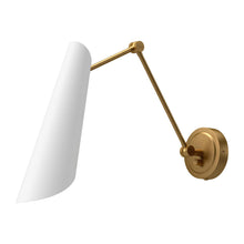 Load image into Gallery viewer, Gabriel 4-in Aged Gold/White 1 Light Wall/Vanity
