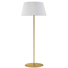 Load image into Gallery viewer, 1LT Rnd Base Floor Lamp, AGB w/ WH Shade
