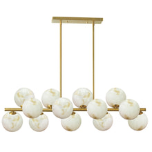 Load image into Gallery viewer, 13LT Horizontal Pendant, AGB w/ Faux Alabaster
