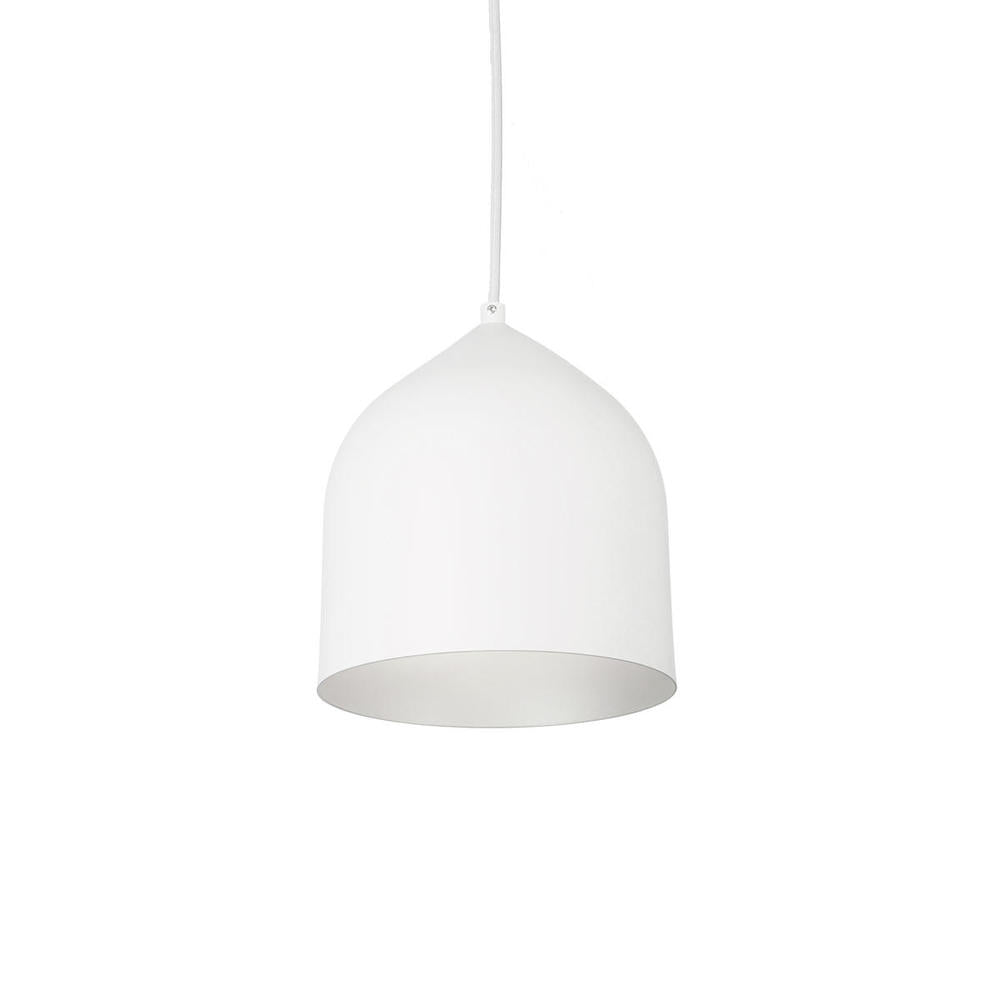 Helena 8-in White/Silver LED Pendant