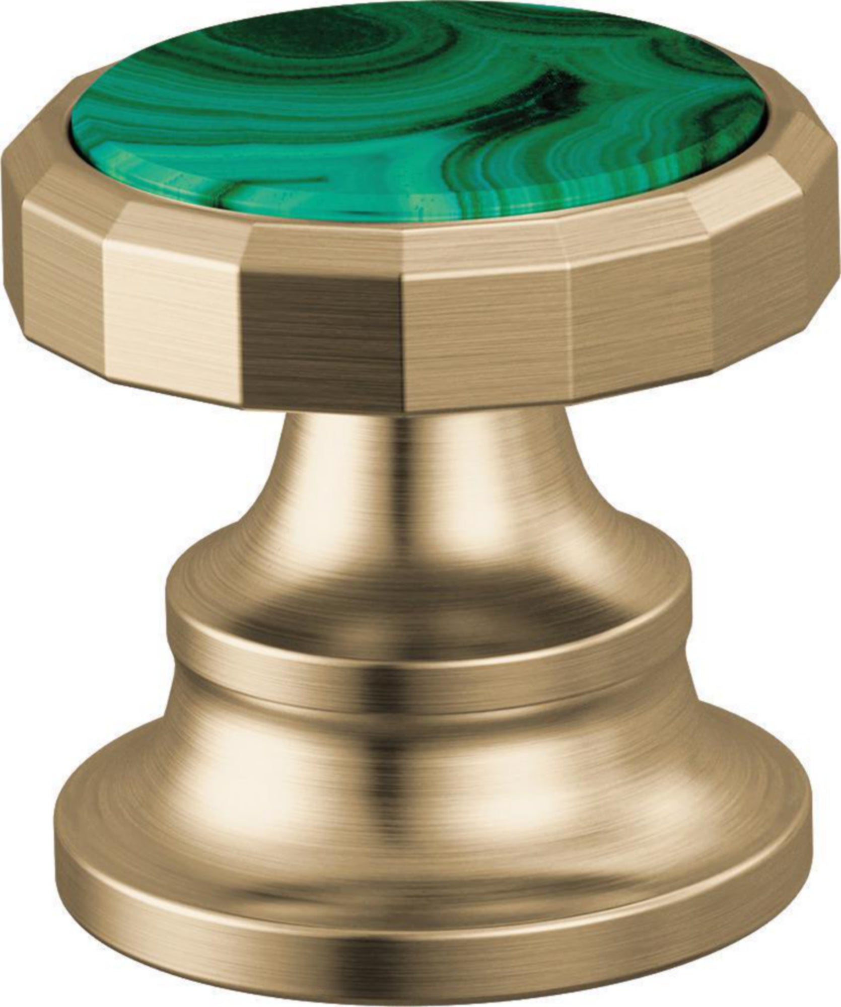 WS HANDLE - WHEEL - MALACHITE INSERT