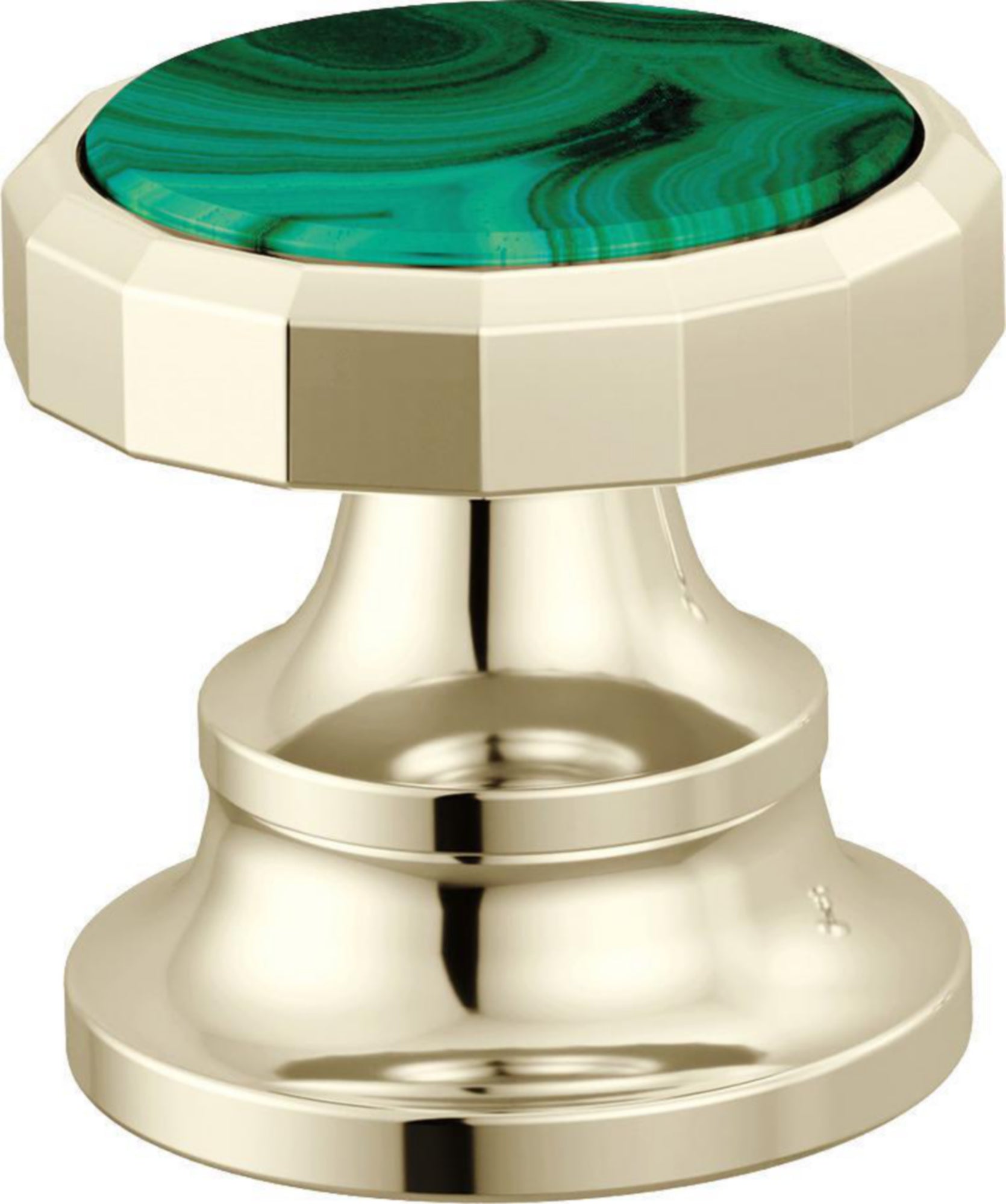 WS HANDLE - WHEEL - MALACHITE INSERT