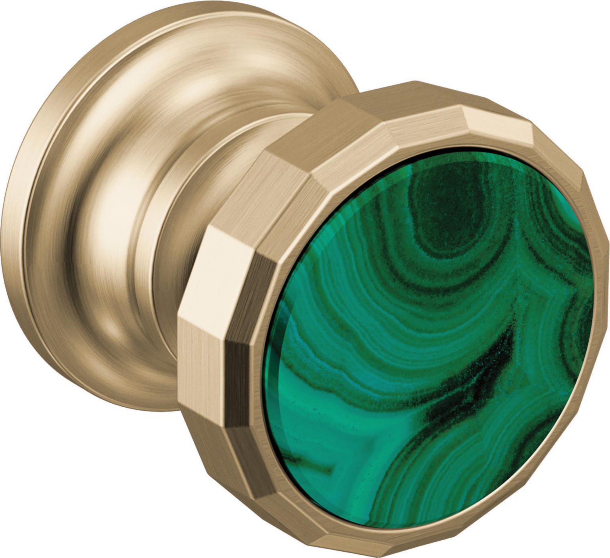 2H WALL MOUNT LAV HANDLE-WHEEL-MALACHITE