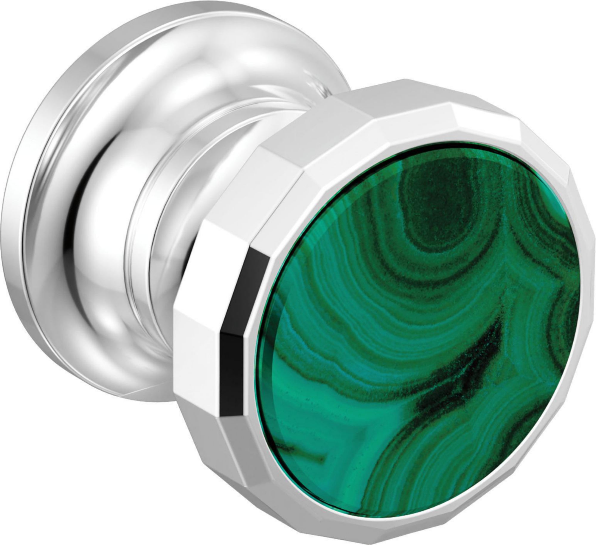 2H WALL MOUNT LAV HANDLE-WHEEL-MALACHITE