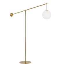 Load image into Gallery viewer, 1LT Incandescent Floor Lamp, AGB w/ Opal Glass
