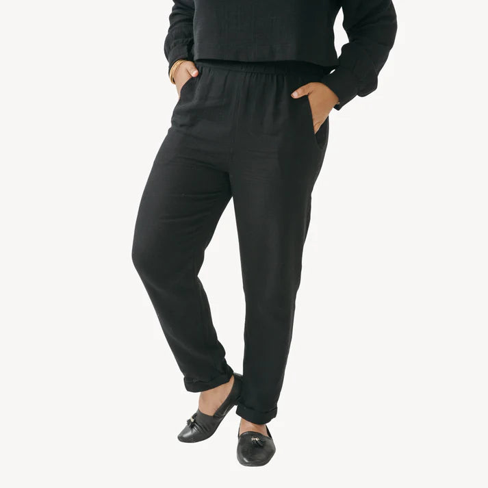 Flat Black Slouchy Pants