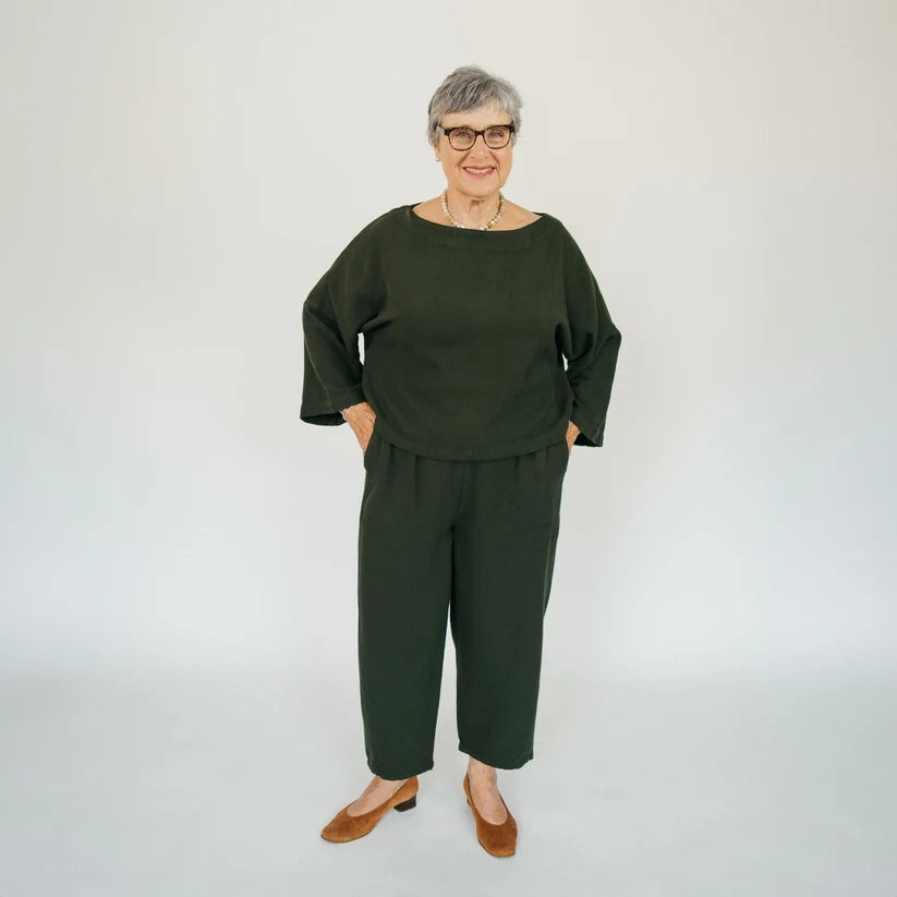 Loft Cotton Crop Barrel Pants