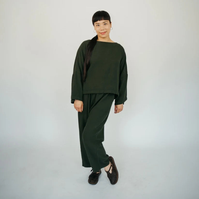 Loft Cotton Crop Barrel Pants