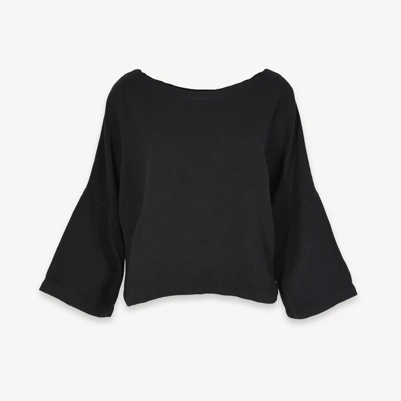 Loft Cotton Crop Bell Sleeve Top