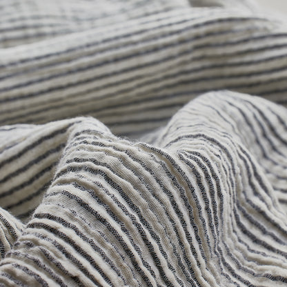 Striped Crinkle Shirt Blouse