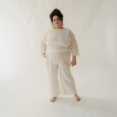 Crinkle Drawstring Palazzo Pants - XL by Pokoloko