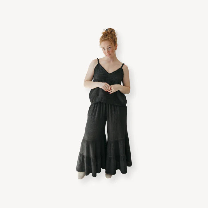 Crinkle Ruffled Pants