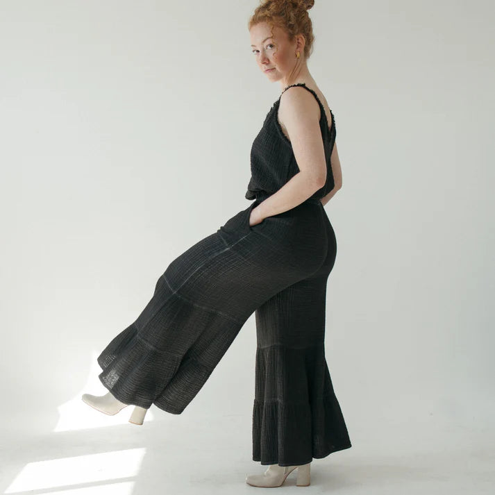 Crinkle Ruffled Pants