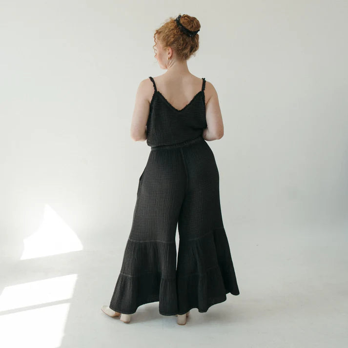 Crinkle Ruffled Pants