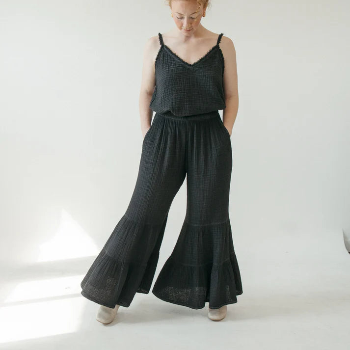 Crinkle Ruffled Pants