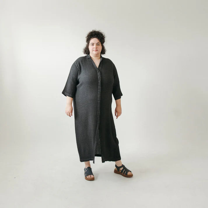 Crinkle Shirt Dress Plus