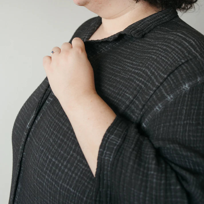 Crinkle Shirt Dress Plus