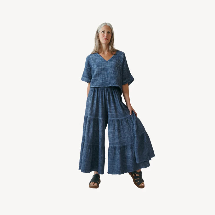 Crinkle Skirt Pants