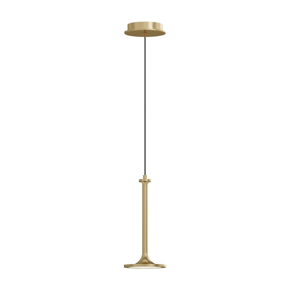 Issa 6-in Brushed Gold LED Pendant