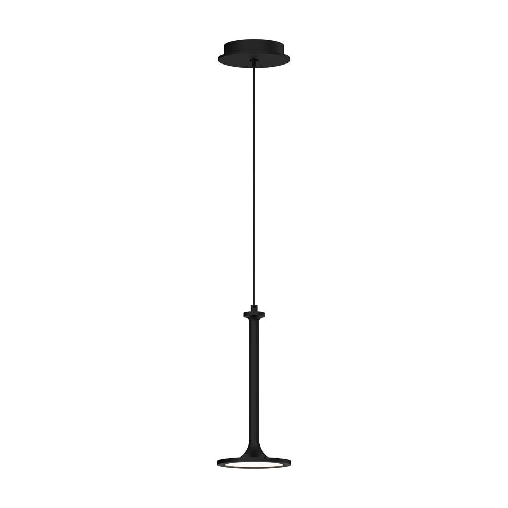Issa 6-in Matte Black LED Pendant