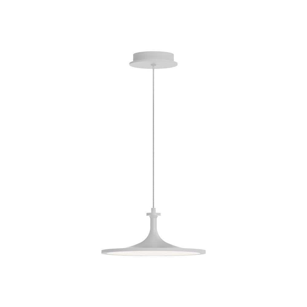 Issa 12-in White LED Pendant