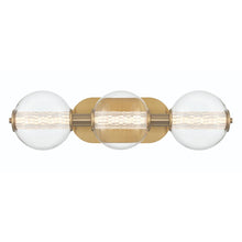 Load image into Gallery viewer, Atomo 3 Light Sconce in Gold with Clear Glass
