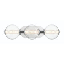 Load image into Gallery viewer, Atomo 3 Light Sconce in Chrome with Clear Glass

