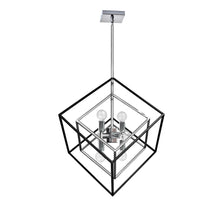Load image into Gallery viewer, 6LT Pendant, Polished Chrome &amp; Matte Black Finish
