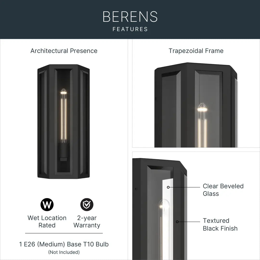 Berens Outdoor Wall Light (2 Finishes)