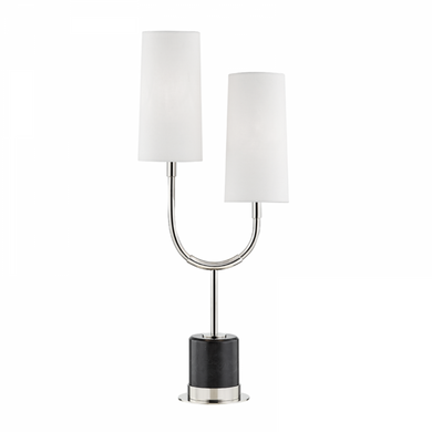 2 LIGHT MARBLE TABLE LAMP