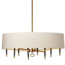 Load image into Gallery viewer, 8LT Incandescent Chandelier, VB w/ Cream Shade
