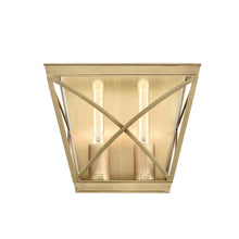Load image into Gallery viewer, Lattice Vintage Brass 2 Lights Wall/Vanity

