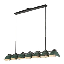Load image into Gallery viewer, Atlas 42-in Black/Pine Green Socket Linear Pendant
