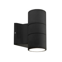 Load image into Gallery viewer, Lund 7-in Black LED Exterior Wall Sconce
